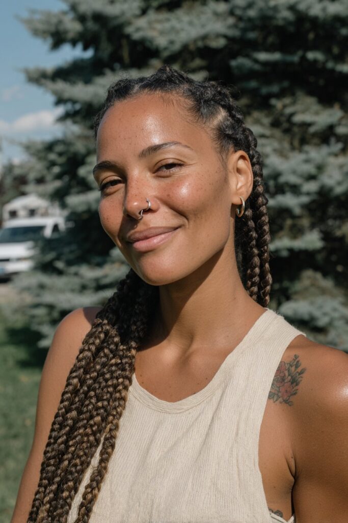 Camp hairstyles black women Ghana braids