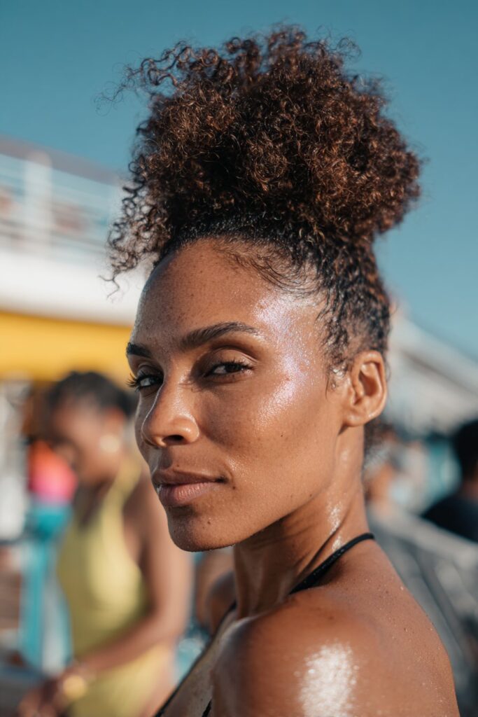 12 Best Pool Hairstyles for Black Women: Top Summer Looks 10 Pool hairstyles for black women pineapple updo