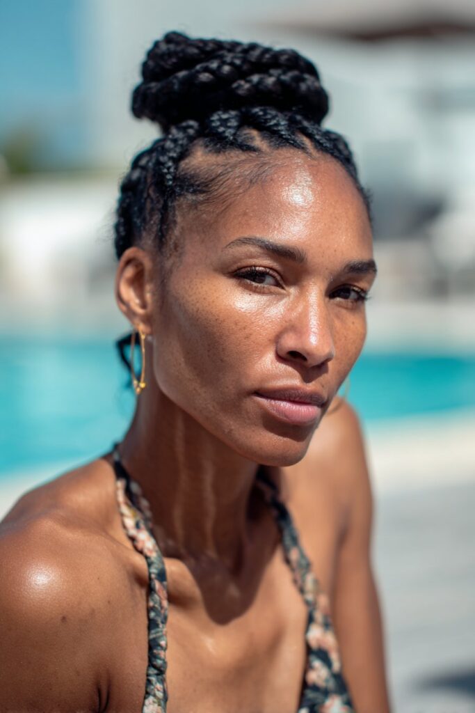 12 Best Pool Hairstyles for Black Women: Top Summer Looks 12 Pool hairstyles for black women knotless braids