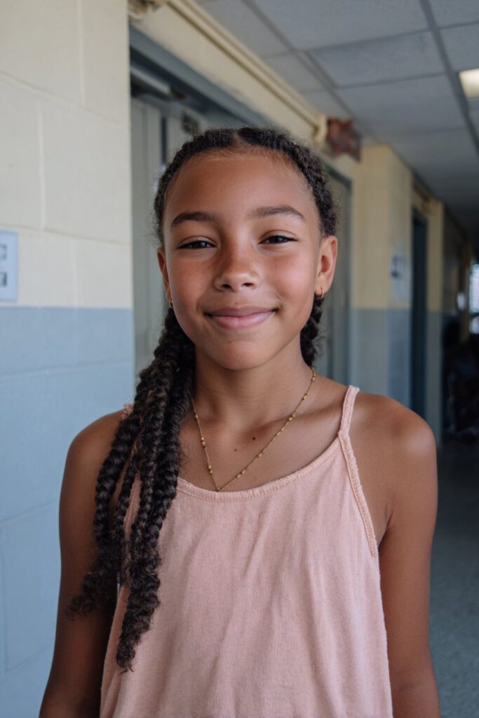 Back to school cornrows lemonade braids