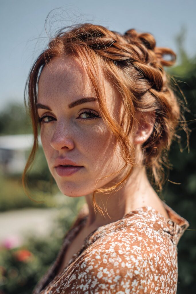 Braided ponytail hairstyles messy low ponytail