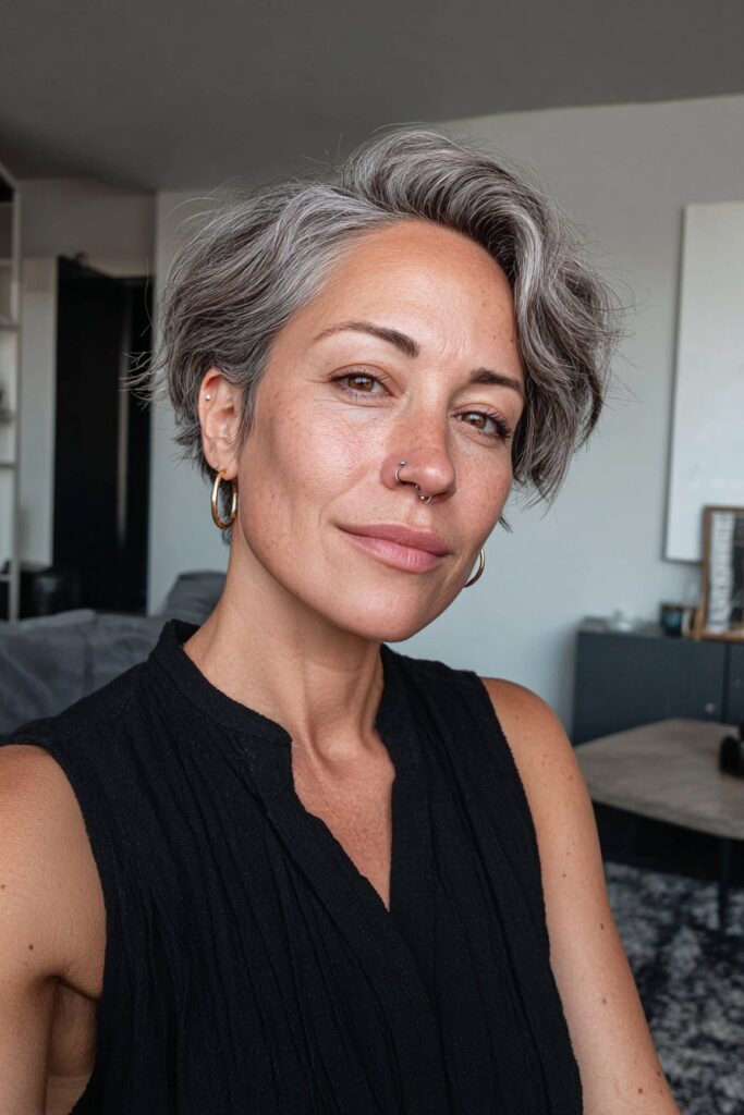 Mullet pixie cut for women over 50