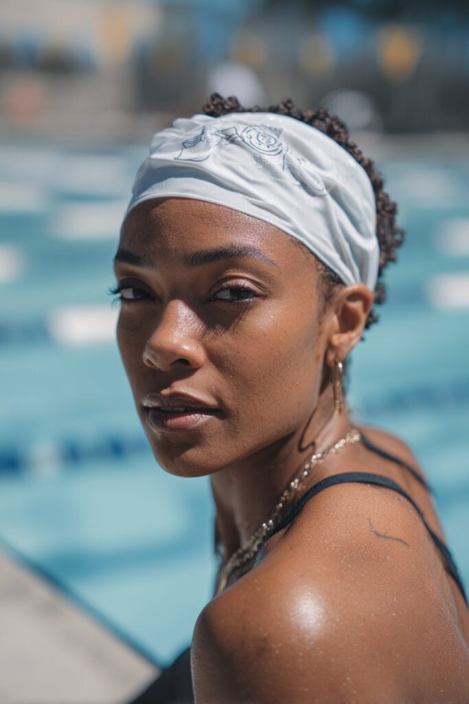 12 Best Pool Hairstyles for Black Women: Top Summer Looks 11 Pool hairstyles for black women natural hair swim cap