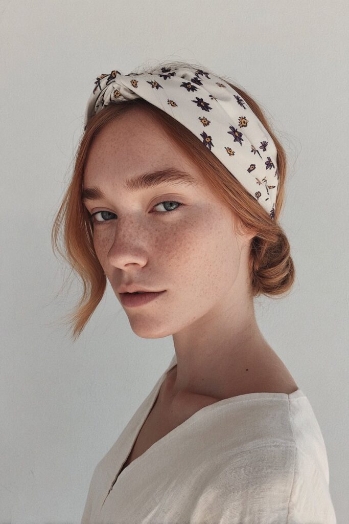 15 Elegant Bandana Hairstyles for Work to Try 7 Bandana hairstyles for work twisted updo