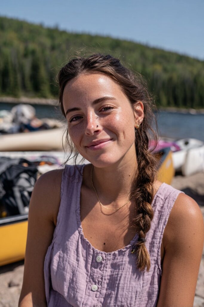 Summer camp hairstyles rope braid