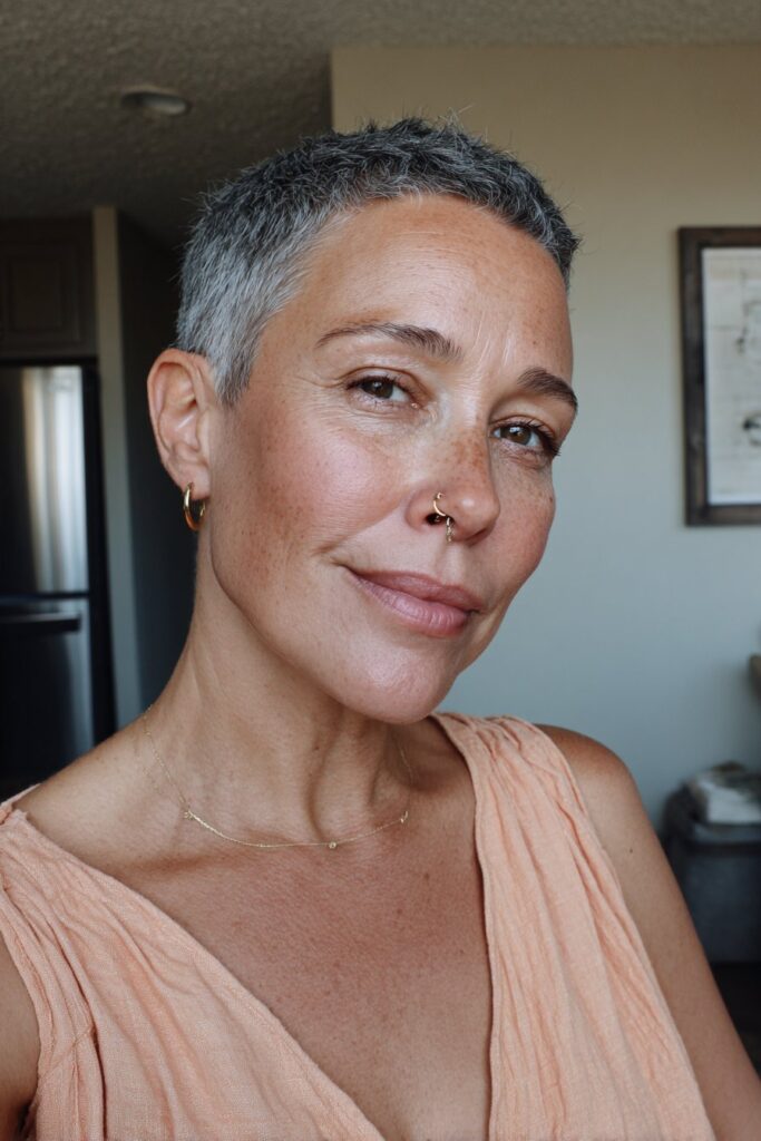 Tapered pixie haircut for women over 50