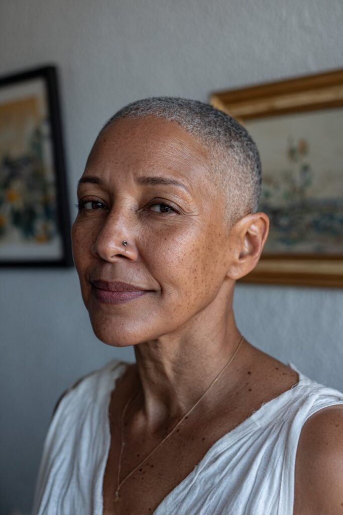 15 Timeless Shaved Hairstyles for Older Black Women 11 Shaved hairstyles for older black women temple fade