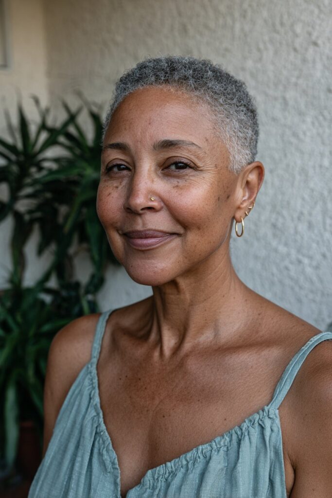 12 Choppy Hairstyles for Older Women (Effortlessly Youthful) 11 Older woman with textured crop hairstyle