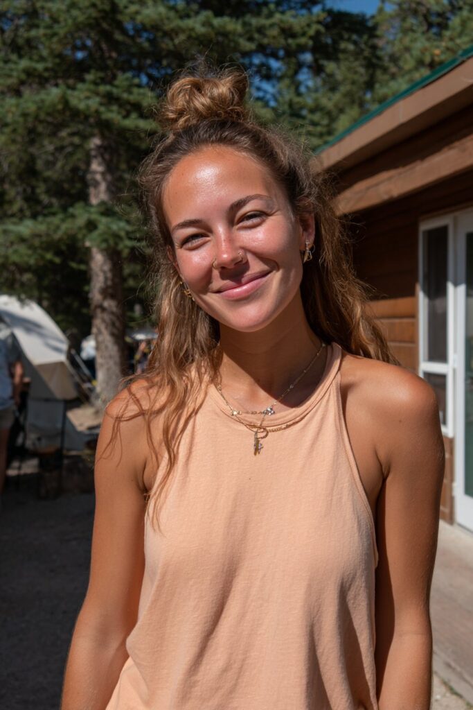 Summer camp hairstyles top knot
