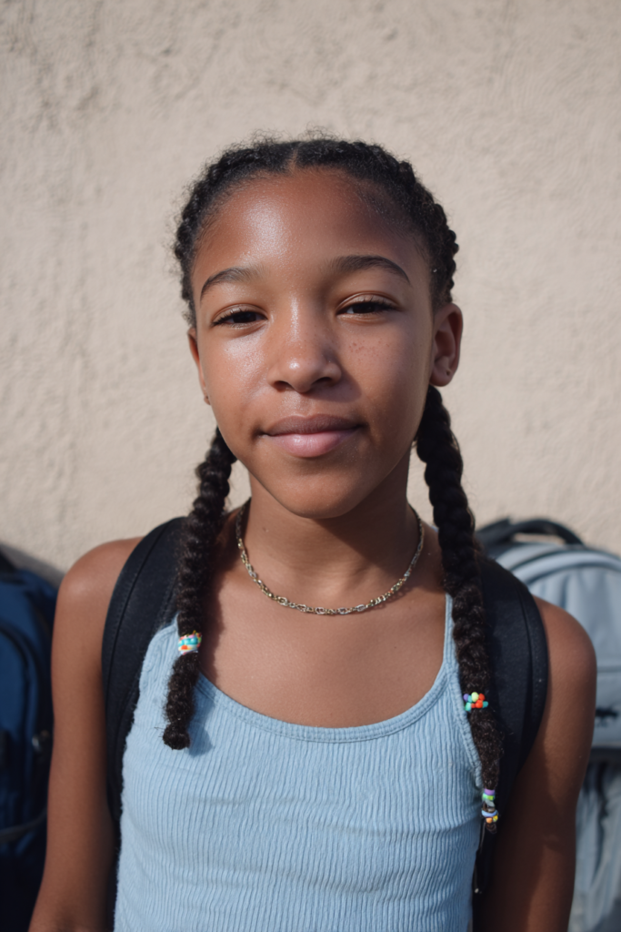 Back to school cornrows pigtails