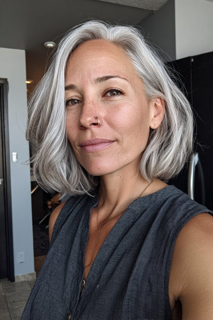 15 Layered Bob Hairstyles for Over 60 (That Add Volume) 10 Asymmetrical layered bob for women over 60