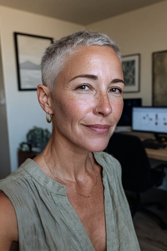 12 Undercut Edgy Choppy Pixie Cuts for Women Over 50 (Bold & Fierce) 2 Asymmetrical undercut pixie for women over 50