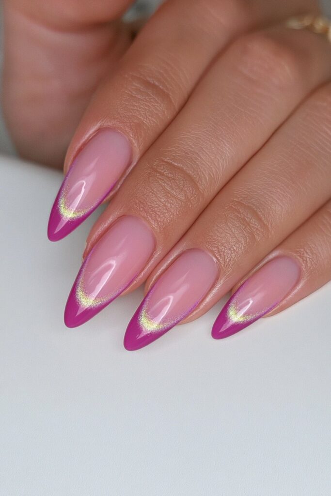 Aura blend almond August nails