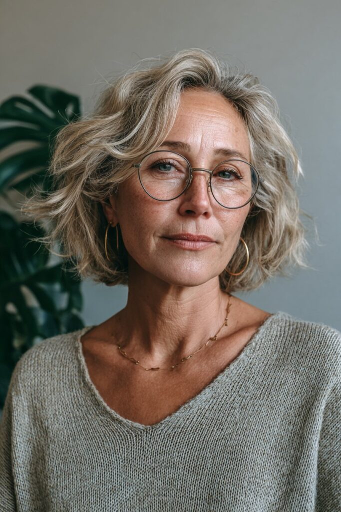 25 Stunning Medium Length Hairstyles for Women Over 50 24 Beach bob for women over 50