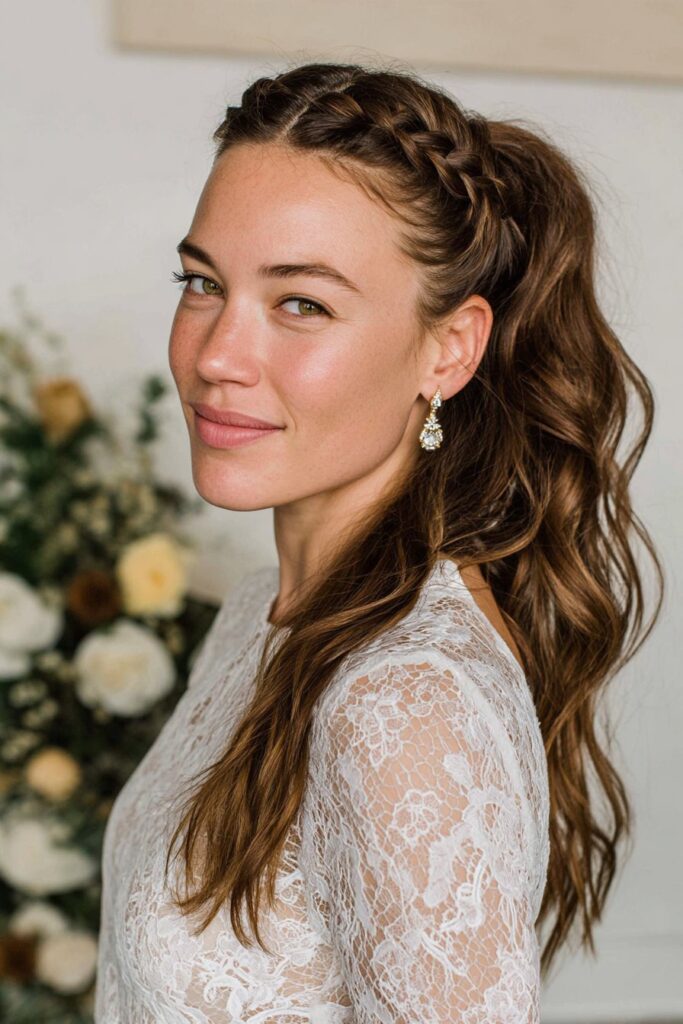 25 Beautiful Bubble Ponytail Hairstyles for Wedding 5 Braided bubble ponytail for wedding