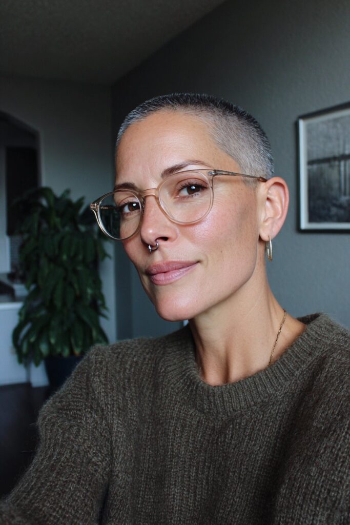 25 Short Hairstyles for Women Over 50 That Look Fresh 24 Buzzed undercut pixie over 50