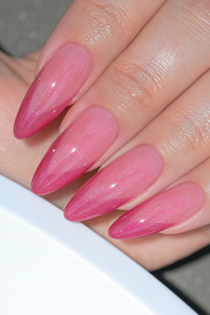 Cherry red jelly nails