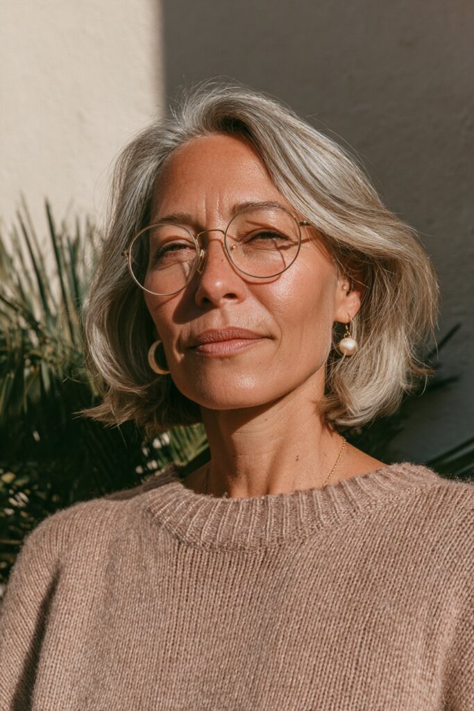 25 Short Hairstyles for Women Over 50 That Look Fresh 26 Chin-length bob with side part