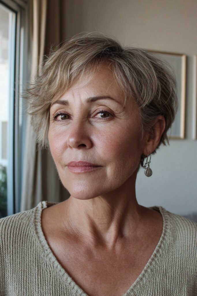 25 Short Choppy Hairstyles for Women Over 60 With Thin Hair 3 Choppy bixie for thin hair