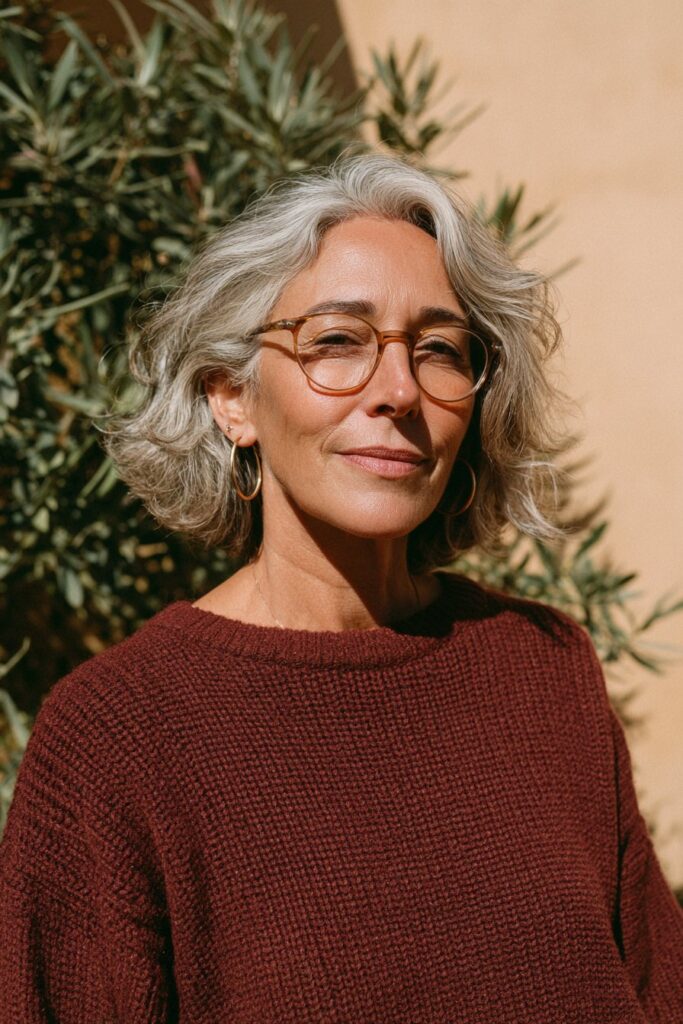 25 Stunning Medium Length Hairstyles for Women Over 50 21 Choppy bob for women over 50