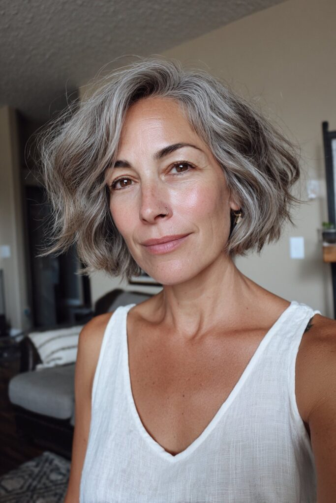 15 Layered Bob Hairstyles for Over 60 (That Add Volume) 14 Choppy layered bob for women over 60