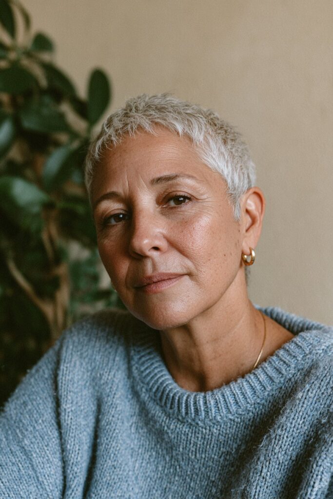 25 Short Choppy Hairstyles for Women Over 60 With Thin Hair 19 Choppy balayage pixie over 60