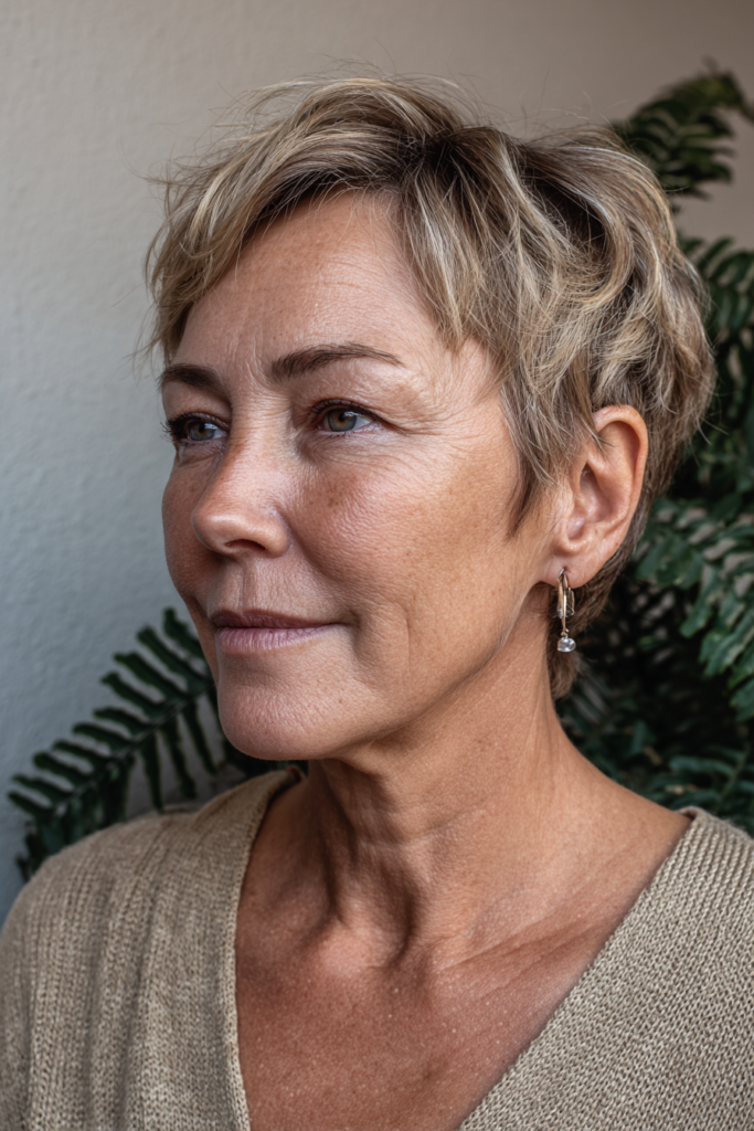25 Short Choppy Hairstyles for Women Over 60 With Thin Hair 12 Choppy silver pixie over 60
