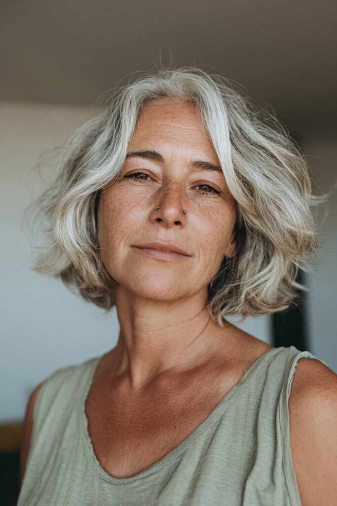 15 Flattering Layered Hairstyles for Women Over 50 7 Choppy layered hairstyle for women over 50