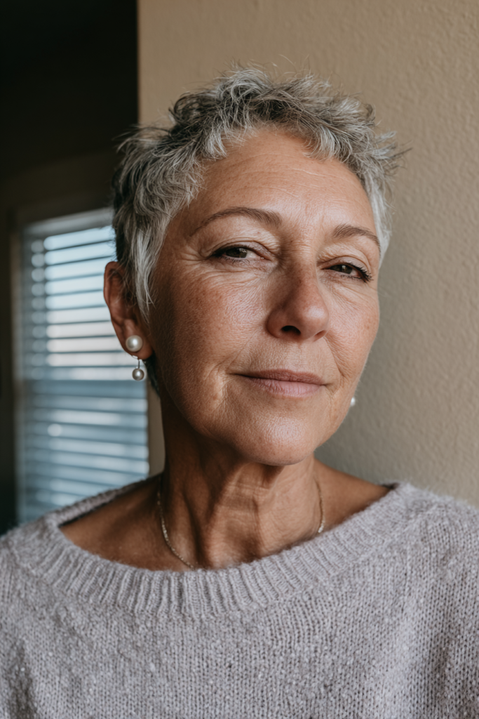 25 Short Choppy Hairstyles for Women Over 60 With Thin Hair 11 Choppy pixie with crown volume