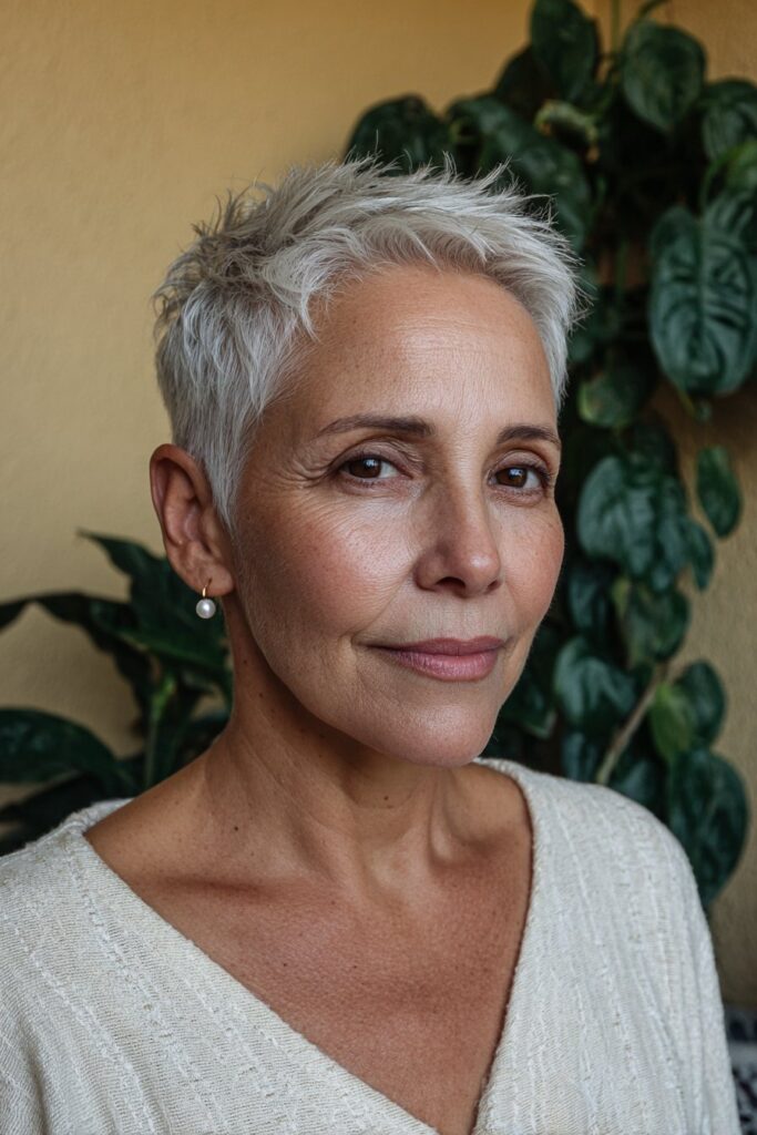 25 Short Choppy Hairstyles for Women Over 60 With Thin Hair 23 Choppy spiky pixie for thin hair