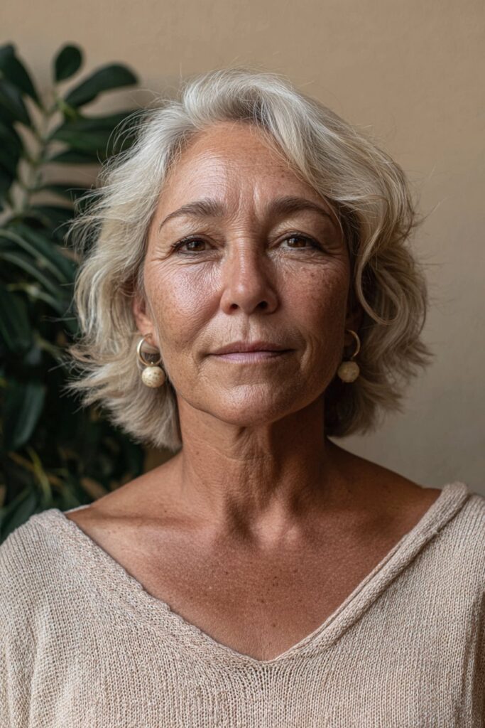 25 Short Choppy Hairstyles for Women Over 60 With Thin Hair 21 Choppy bob with root shadow