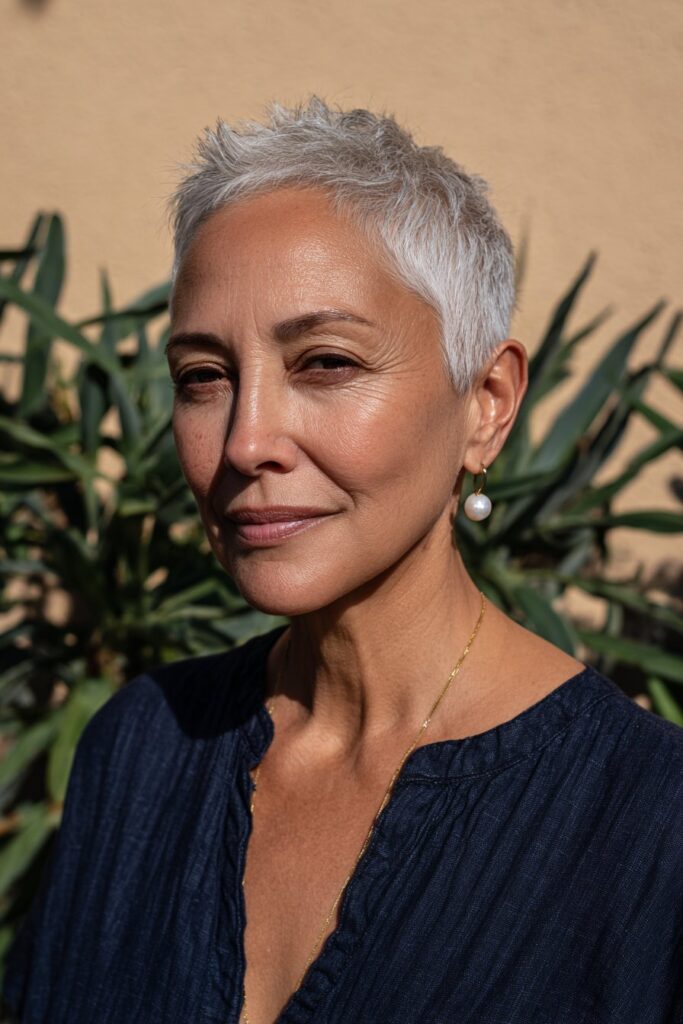 25 Short Choppy Hairstyles for Women Over 60 With Thin Hair 17 Choppy wispy bob over 60