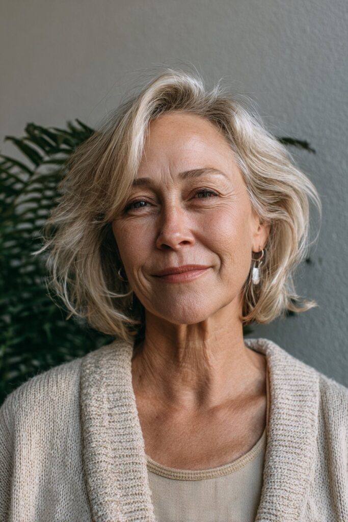 25 Short Choppy Hairstyles for Women Over 60 With Thin Hair 18 Choppy crop with baby bangs