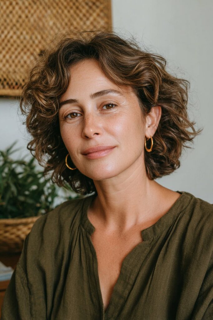 25 Medium Length Wispy Haircuts for Soft Effortless Movement 8 Choppy wispy layered haircut