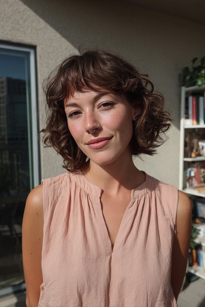 Choppy wolf cut with bangs