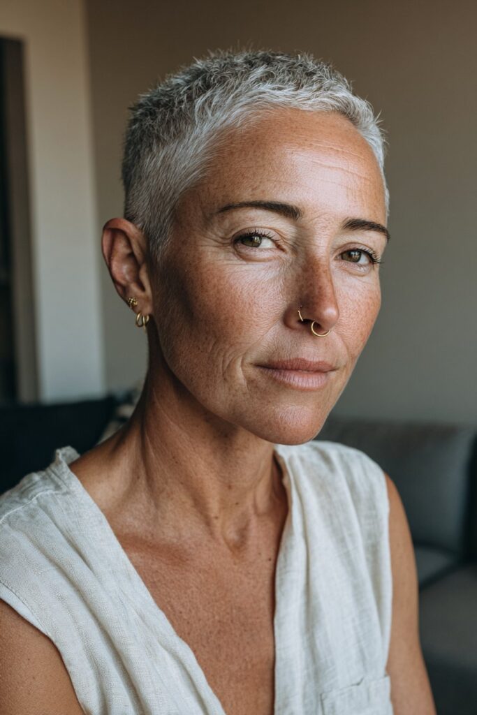12 Undercut Edgy Choppy Pixie Cuts for Women Over 50 (Bold & Fierce) 12 Classic undercut pixie for women over 50