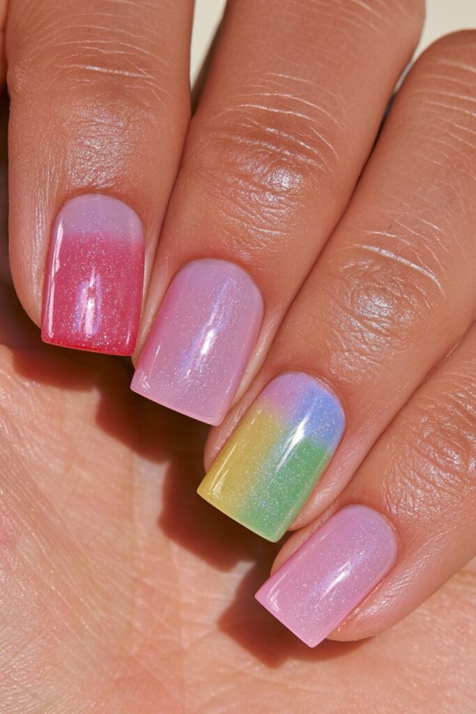 22 Back to School Nails for Teachers That Are Professional 11 Classroom color-match nail design