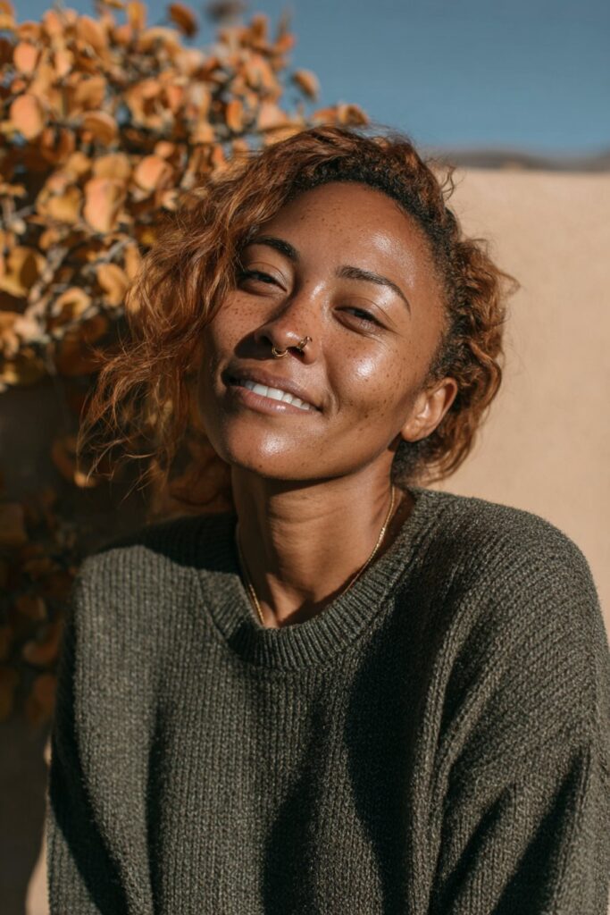 Copper red fall hair color