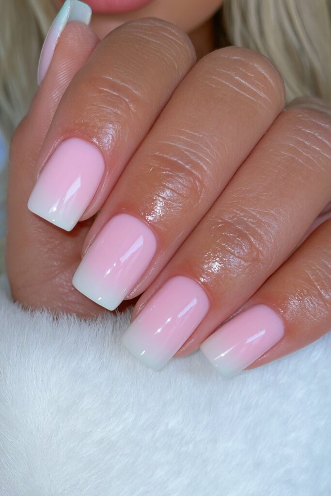 Cozy beige school nails