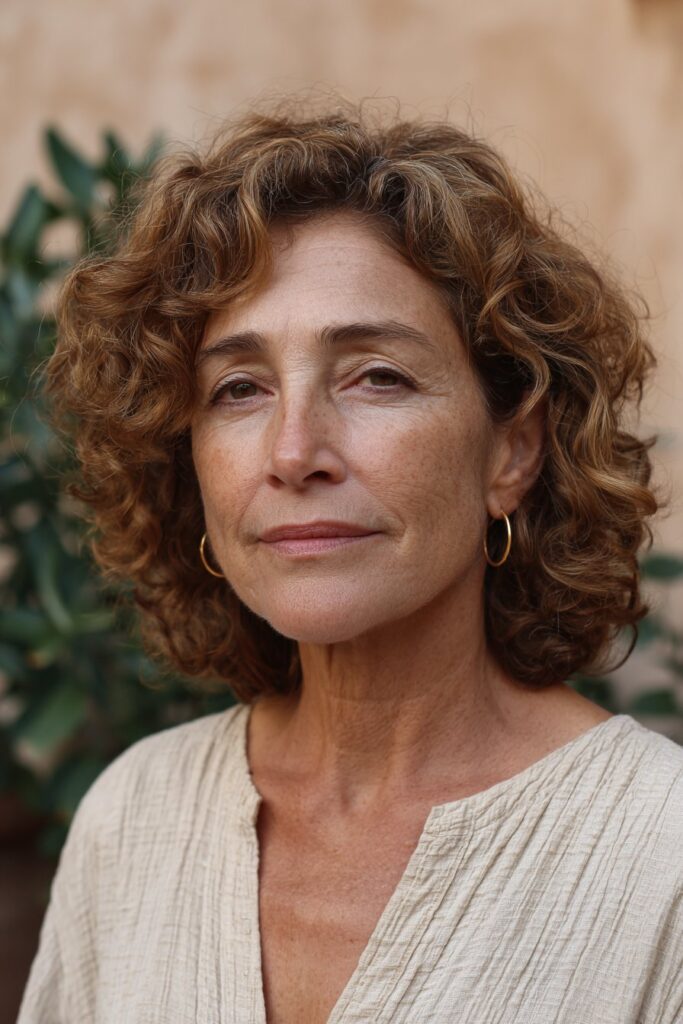 25 Layered Lob Hairstyles for Women Over 50 That Add Volume 22 Curly layered lob for women over 50