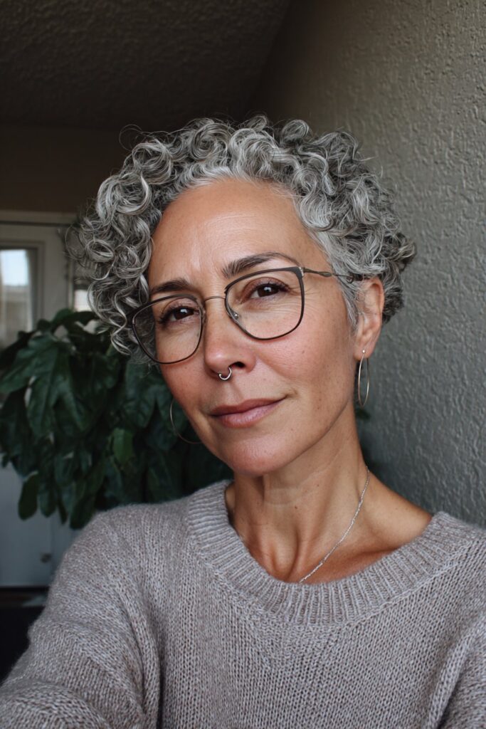 25 Short Hairstyles for Women Over 50 That Look Fresh 8 Curly pixie cut for women over 50