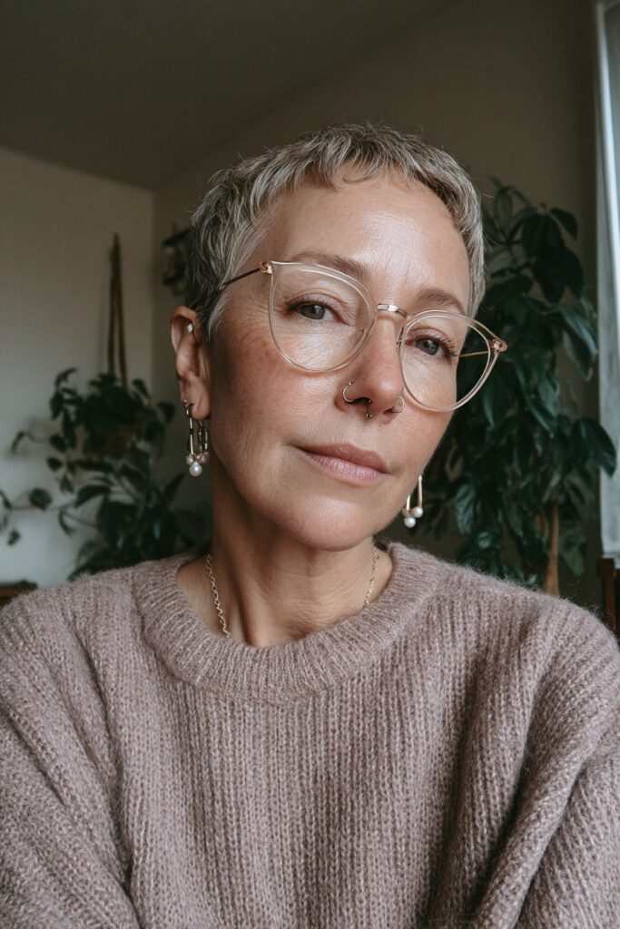 25 Short Hairstyles for Women Over 50 That Look Fresh 23 Curtain bang pixie bob over 50