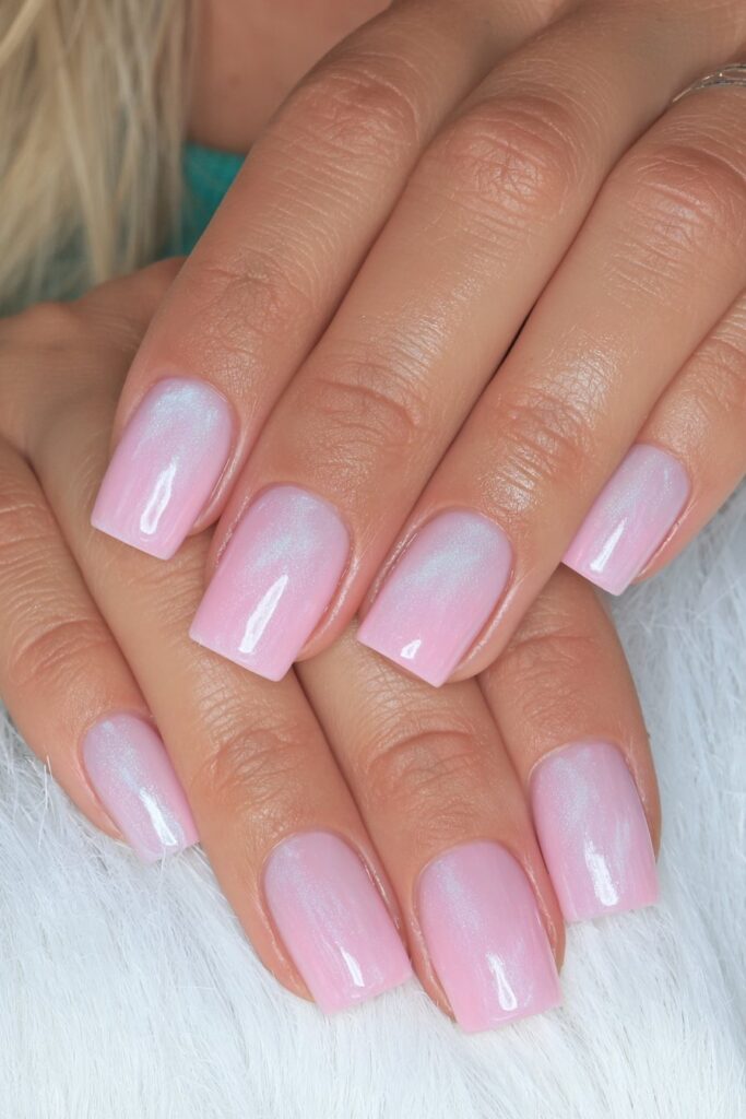 Daisy decal short nails
