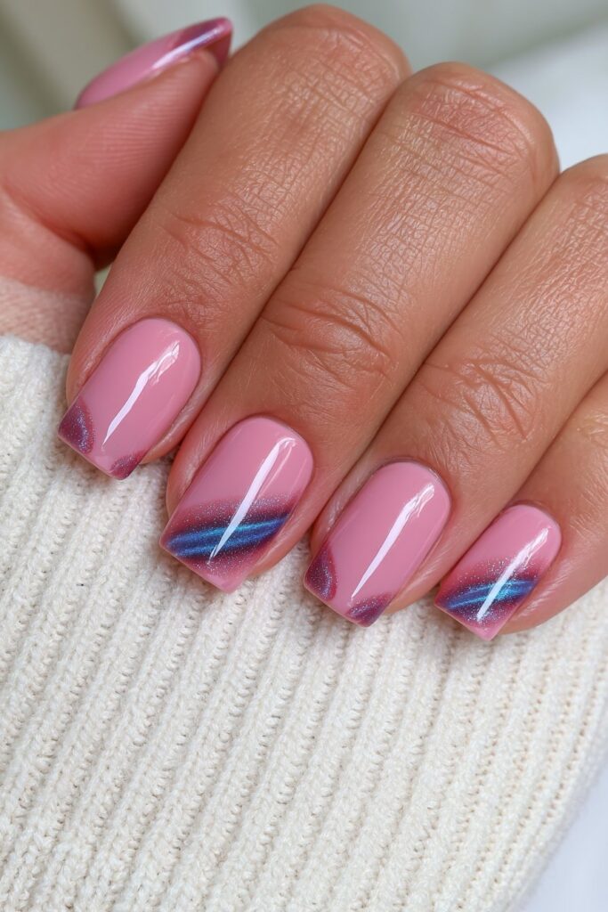 22 Back to School Nails for Teachers That Are Professional 18 Plum velvet cat-eye teacher nails