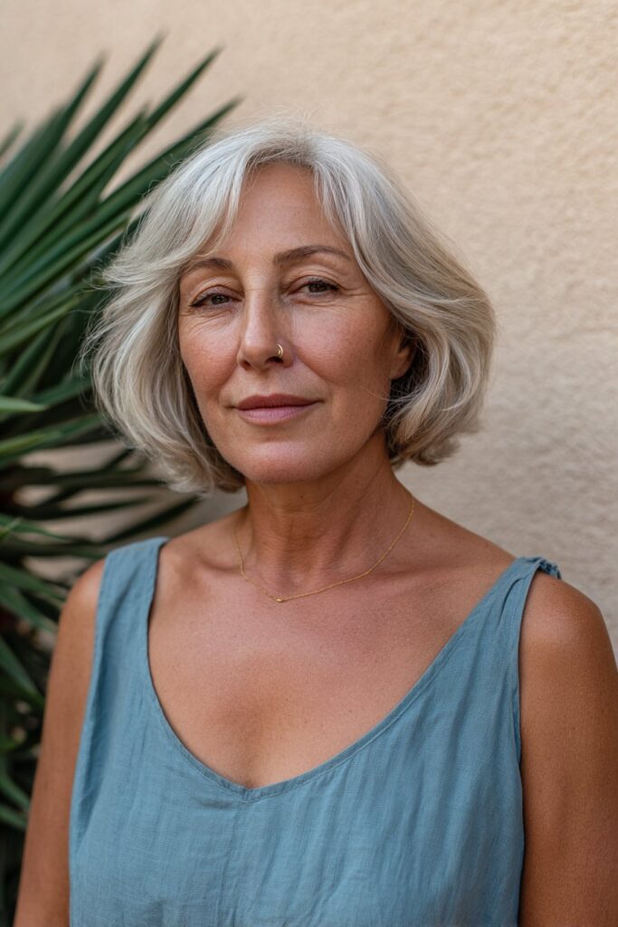 15 Layered Bob Hairstyles for Over 60 (That Add Volume) 9 Feathered layered bob for women over 60