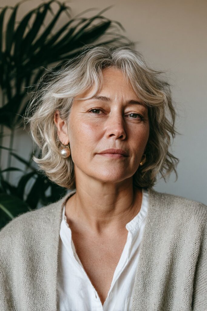 25 Layered Lob Hairstyles for Women Over 50 That Add Volume 21 Feathered layers for thinning hair