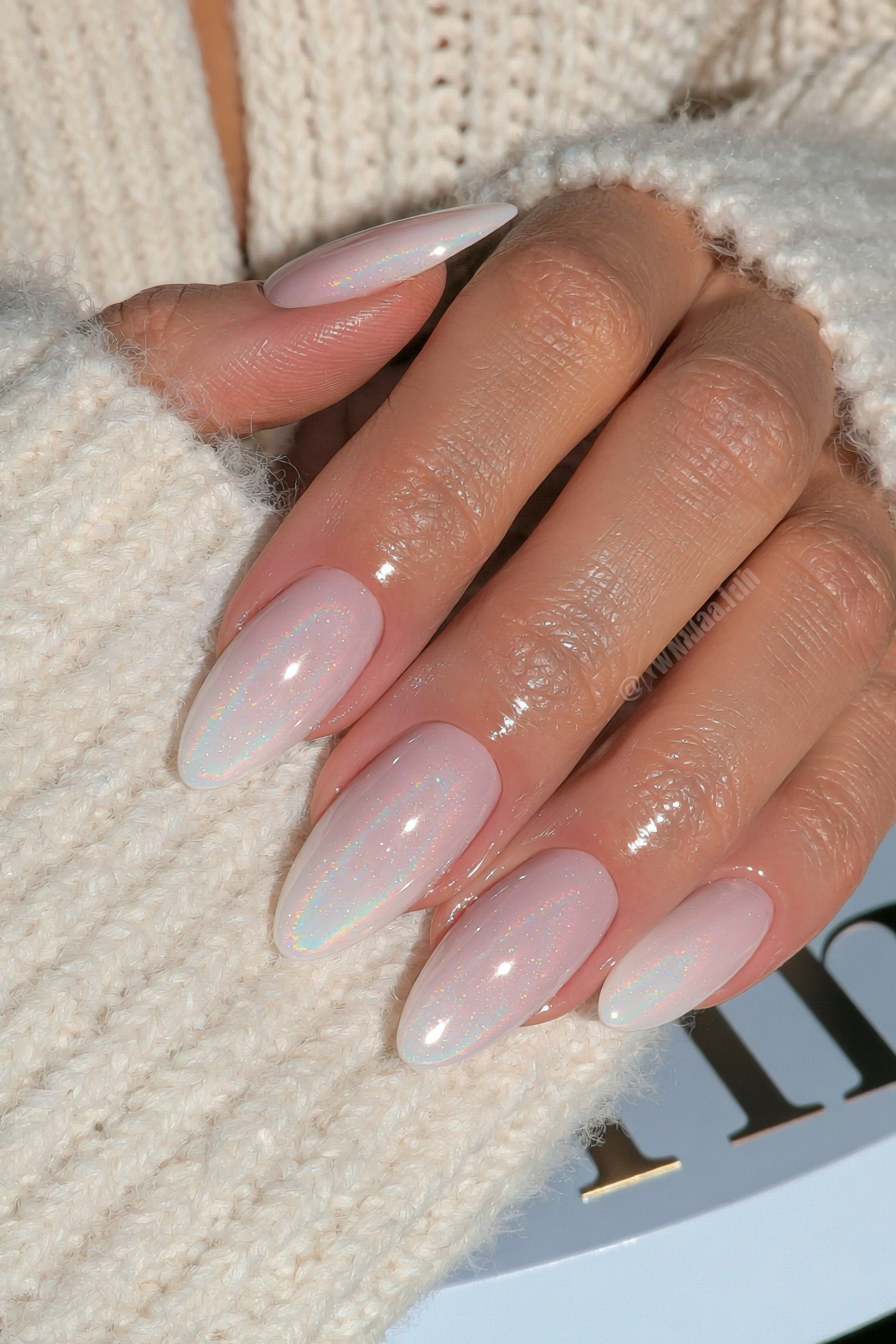 Glazed Chrome Nails