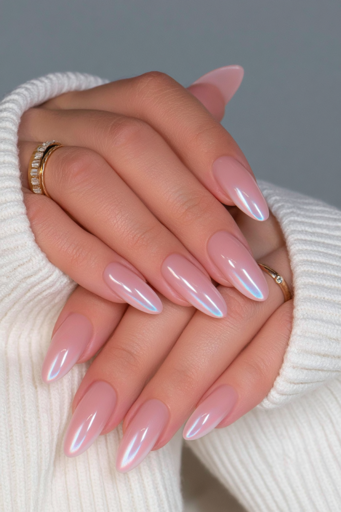 22 Back to School Nails for Teachers That Are Professional 13 Glazed jelly nude short nails