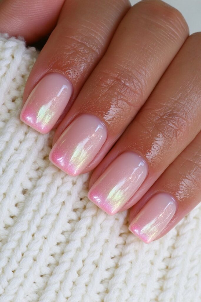 Golden bronze short nails
