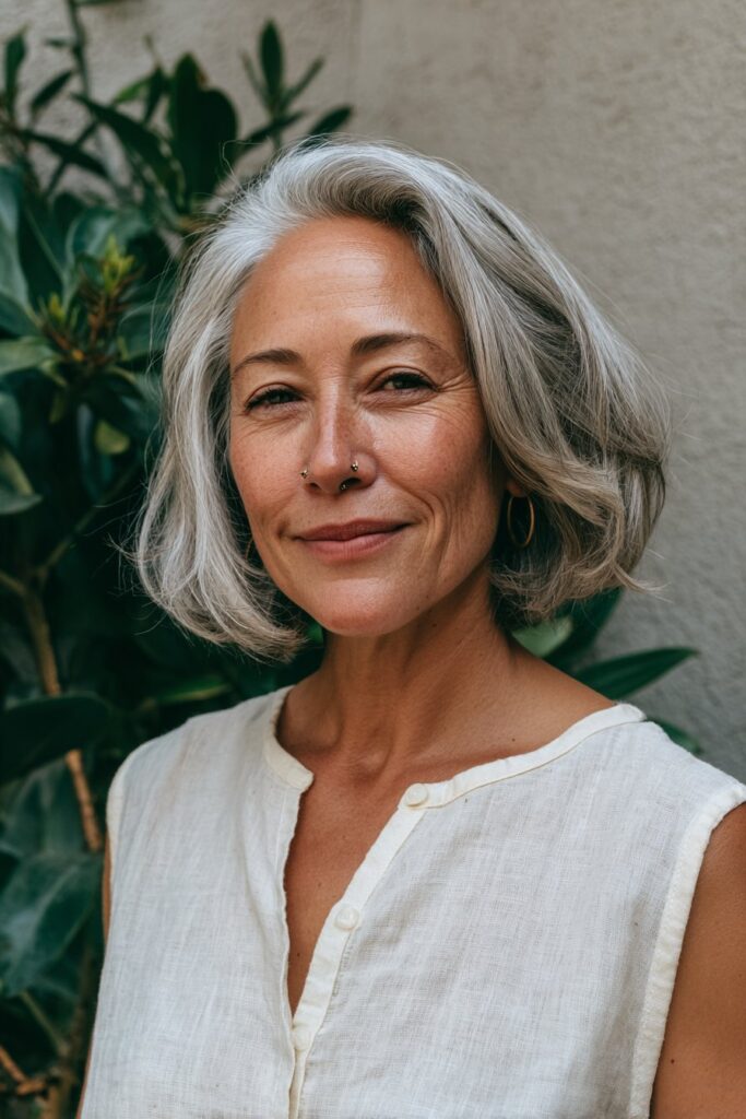 15 Layered Bob Hairstyles for Over 60 (That Add Volume) 5 Inverted layered bob for women over 60